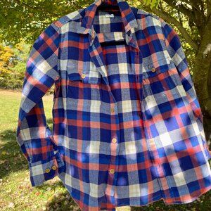 JCrew Factory (CrewCuts) Boys Size 10 Plaid Flannel Button-Down Shirt